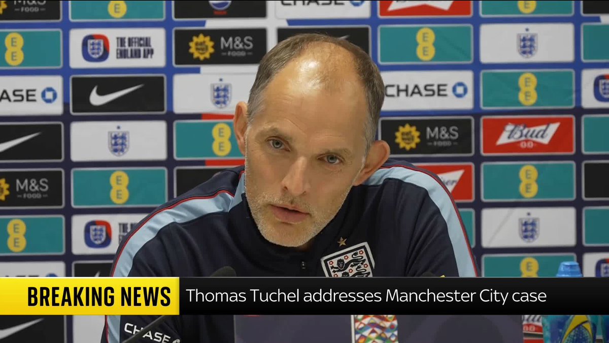 England manager Thomas Tuchel says the Manchester City case is a 'big topic' in the Three Lions camp, as the team prepare for their next Nations League match against Croatia.