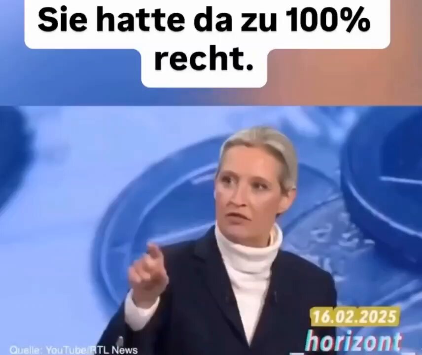 Und wie recht sie hatte, ihr Dummköpfe, die ihr die Altparteien wiedergewählt habt.
