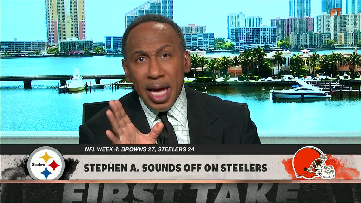 "I'm sick of the damn Steelers. ... I'm just so disgusted on behalf of Steeler Nation everywhere." Stephen A Smith was NOT happy following the Steelers' loss to the Browns 😅