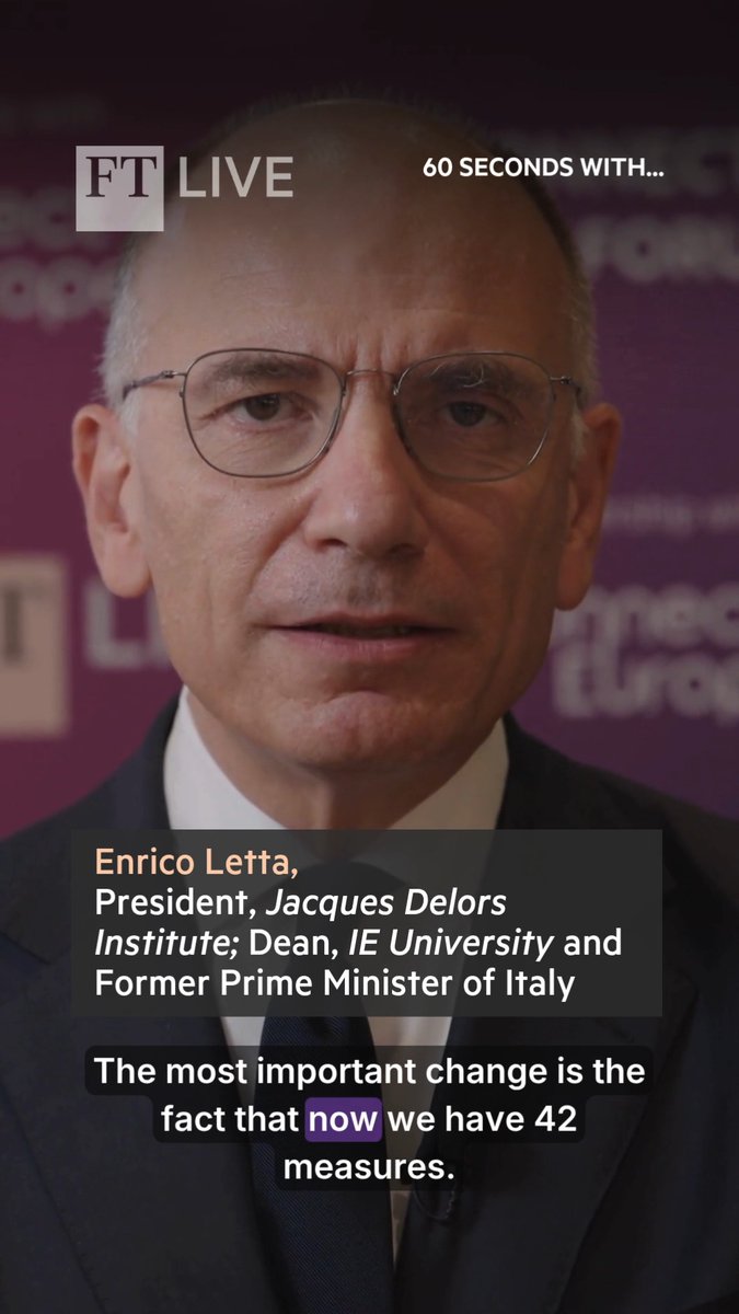 Two years after his "Much More Than a Market" report which oversees the future of the Single Market, what has changed and what remains stuck? Enrico Letta, former Prime Minister of Italy, shares his perspective at the FT Connect Europe Forum. #FTConnectEurope