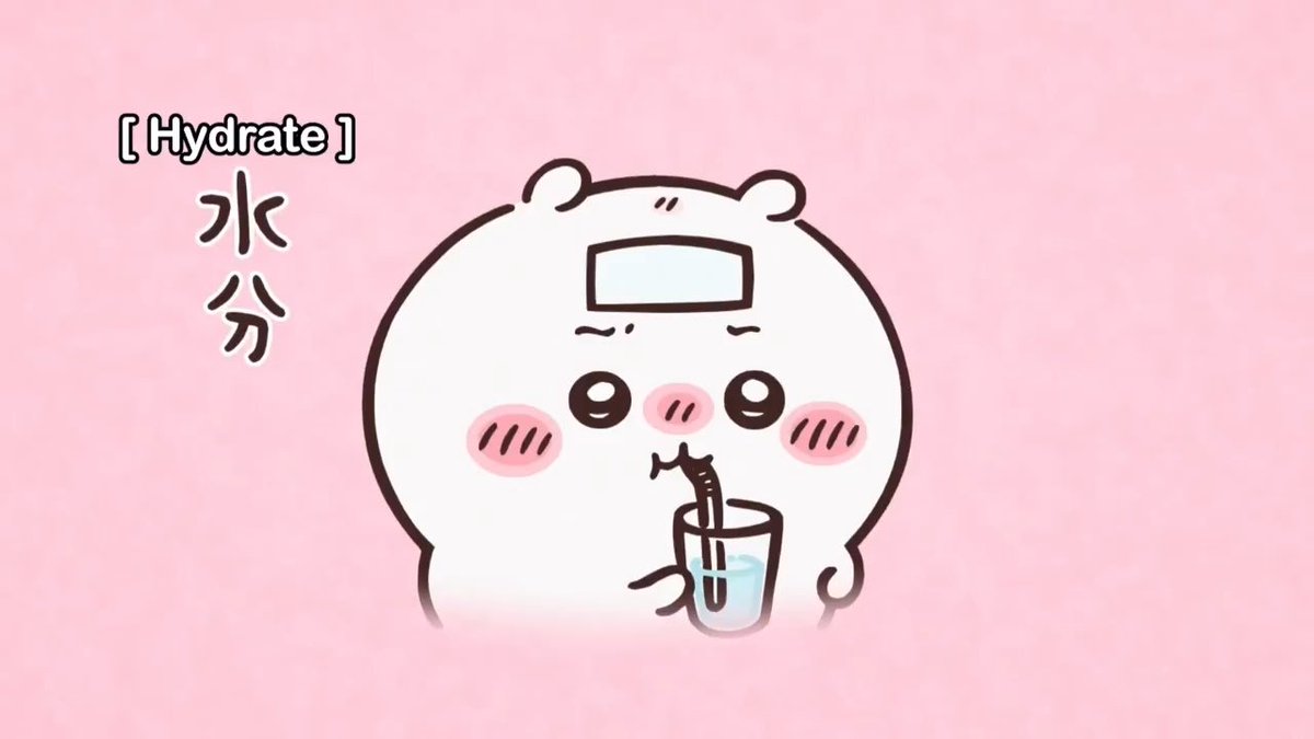 stay hydrated sip bed Chiikawa out uwa #ちいかわ