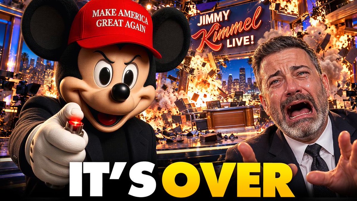 Last month, they called reports that Jimmy Kimmel’s show was about to be cancelled “speculative”. Now, after Disney’s president was asked about the future of his show she said it’s “very challenging”… Translation: It’s OVER. If they were keeping him, they would say so. Kimmel made disgusting comments about Charlie Kirk’s murder and joked about Trump being assassinated. Ratings were the lowest in the time slot and he was nothing but trouble for the network. He’s about to get kicked off the air for good. We won.