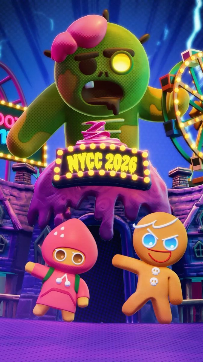 🍪 CookieRun is waiting for you at NYCC 2026! Stop by Booth #1261 next week! :sparkles: 📍 New York Comic Con 2026 📅 October 8–11, 2026 📍 Javits Center · Booth #1261 #CookieRun #CookieRunKingdom #CookieRunTCG #CookieRunStore #CookieRuninNY