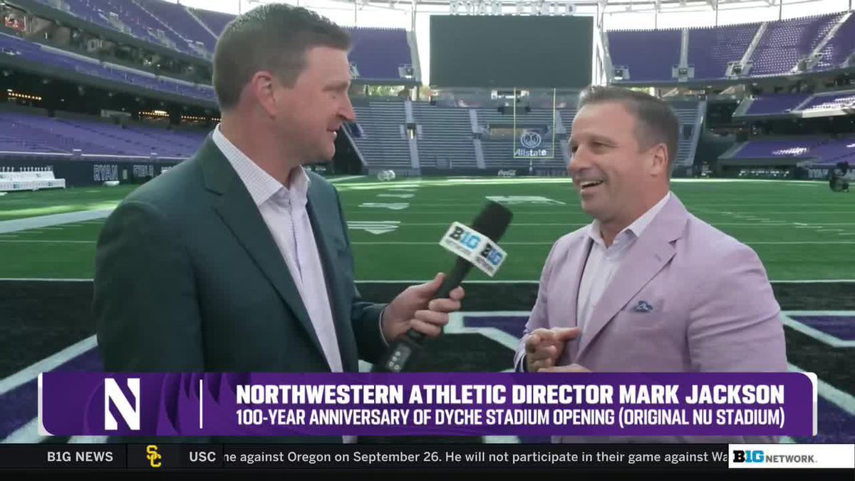 “It just so happens one hundred years to the day.” A century after the original Northwestern stadium opened its doors, the new Ryan Field opens tonight. Hear from AD Mark Jackson as Northwestern Football begins a new era 👇 #B1GToday