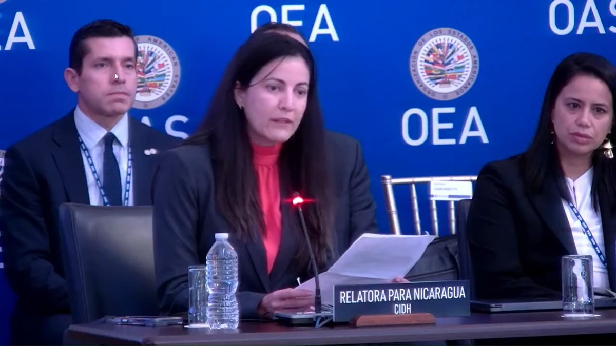 Presentación de la Relatora para #Nicaragua de la CIDH - IACHR, Rosa María Payá A., sobre “la situación en Nicaragua y las acciones apropiadas, de conformidad con la Carta de la OEA” en la Reunión de Consulta de Ministros de Relaciones Exteriores de la OEA