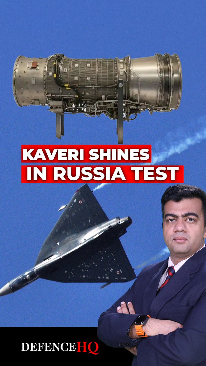 Kaveri Derivative Engine Exceeds Expectations In Tests In Russia India’s Kaveri Derivative Engine has completed high-altitude and flight trials in Russia, achieving 48.5 kN of dry thrust against a target of around 46 kN. Developed by DRDO’s Gas Turbine Research Establishment, the non-afterburning engine is intended for the Ghatak stealth UCAV. The programme traces back to 1986, when Kaveri was developed to power the Tejas. The original engine struggled with high-temperature materials, turbine blades, compressor development, weight and thrust, falling short of its 81 kN target and forcing Tejas to adopt foreign engines. DRDO continued the programme, developing a dry derivative and building expertise through more than 3,200 hours of testing, indigenous engine controls and specialised materials. The latest trials mark another step towards certification and future indigenous aircraft engines. dhruv yadav