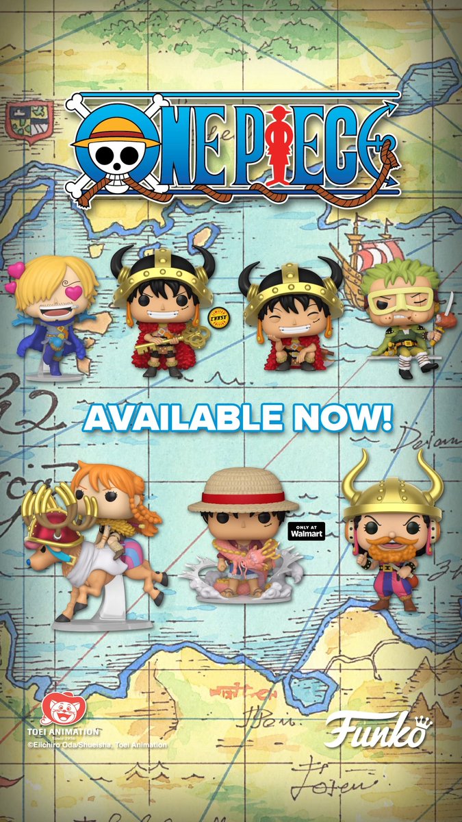 A pirate’s greatest treasure? His crew Sail the seas alongside POP! Monkey D. Luffy and the rest of the Straw Hat Crew with new ONE PIECE collectibles!