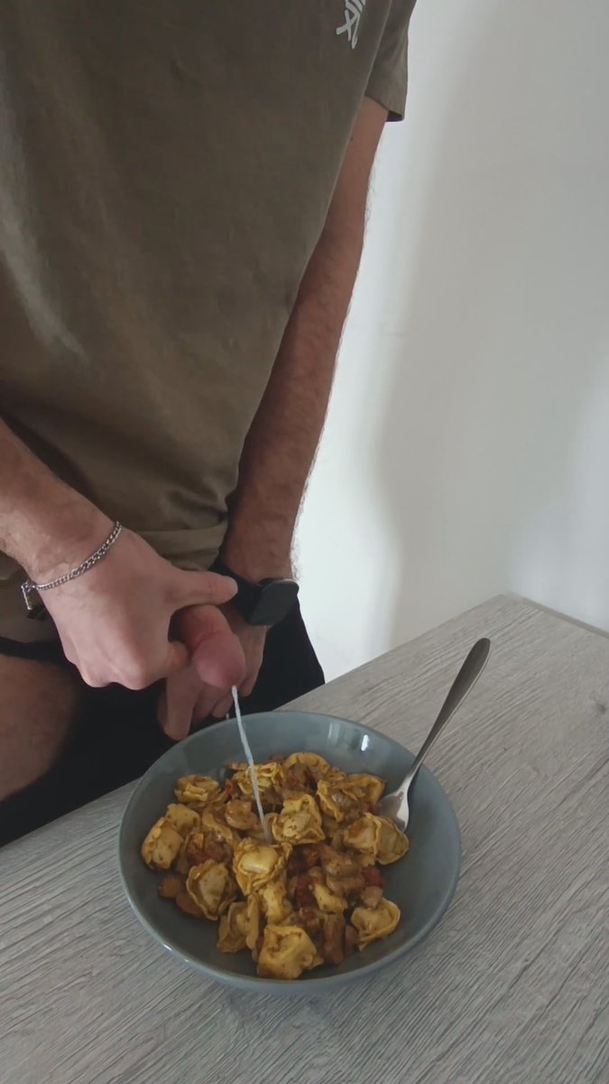 I Shot My Load In Pasta I'm not Italian, but when it comes to making pasta, I can assure you that my recipes are excellent! #gay #cum #cumshot #handfree #pornfood #gaycock #nohands #multiplecum #cumonfood #bigdick #cockring #swallow #Milk #load #moan #sperm