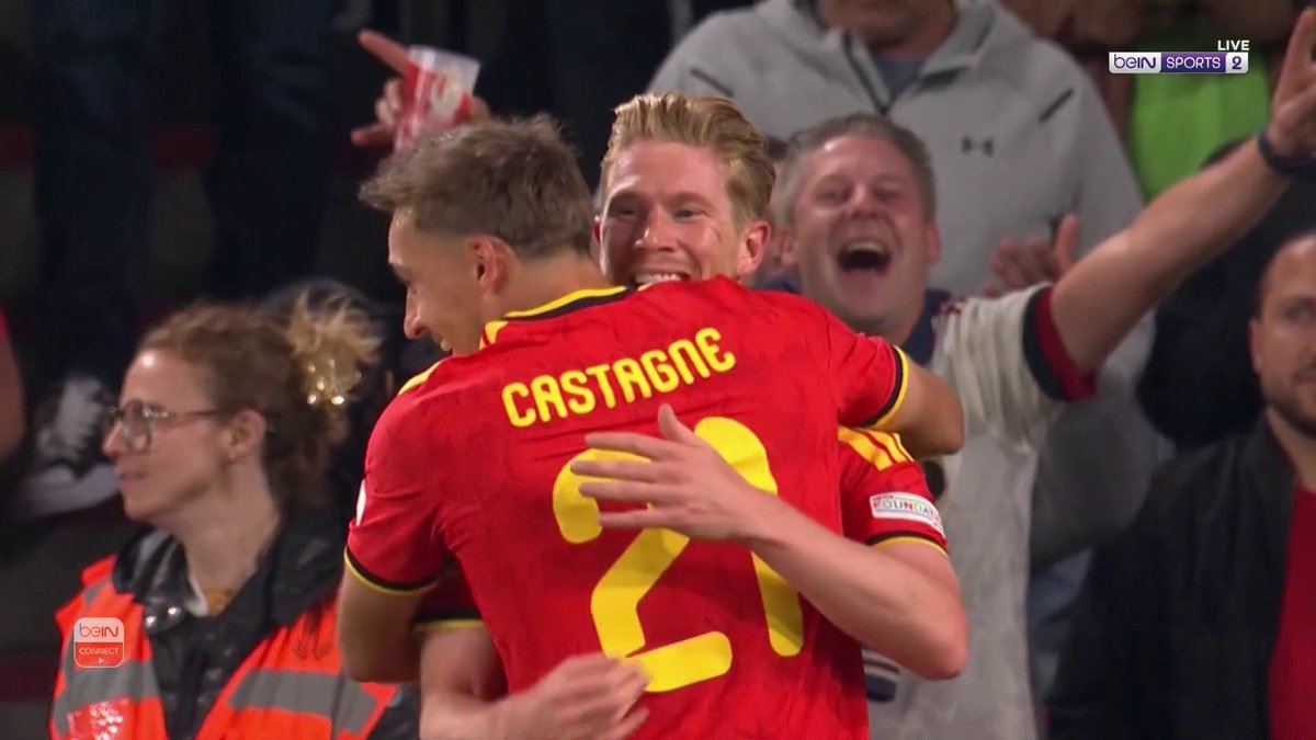 A moment of magic from Kevin De Bruyne! 🪄 An astonishing goal to put Belgium in front! ⚽️🇧🇪