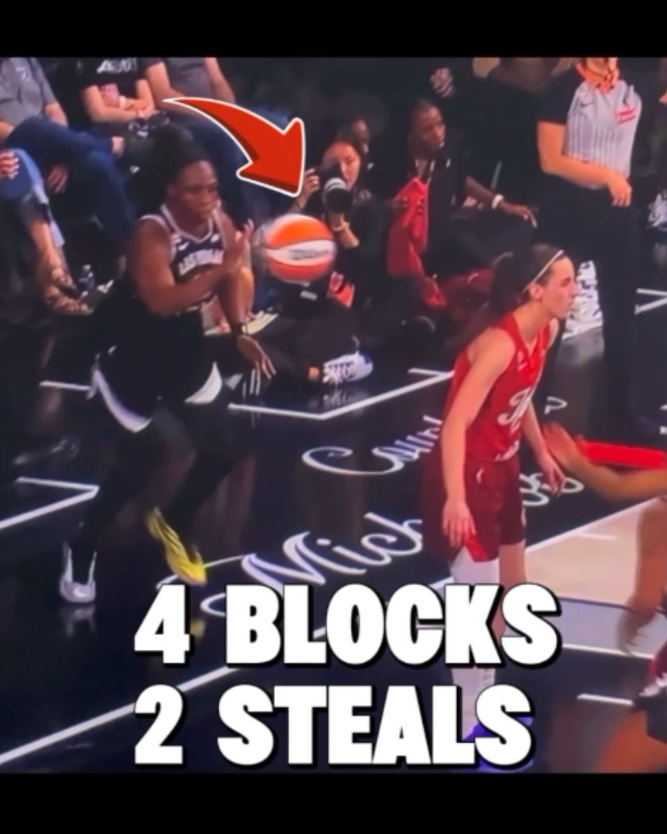 GRAY THROWS IT OFF CLARK’S BACK… THEN CAITLIN SWATS THE CRAP OUT OF HER SHOT! 😳🔥🏀 #CaitlinClark #WNBA #IndianaFever