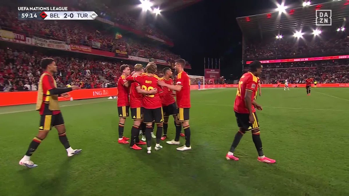 言葉が出ない...! 🇧🇪デ・ブライネのビューティフルゴラッソ! ミドルレンジから鮮やかに突き刺した! 📺UEFAネーションズリーグ 🆚ベルギー×トルコ #だったらDAZN