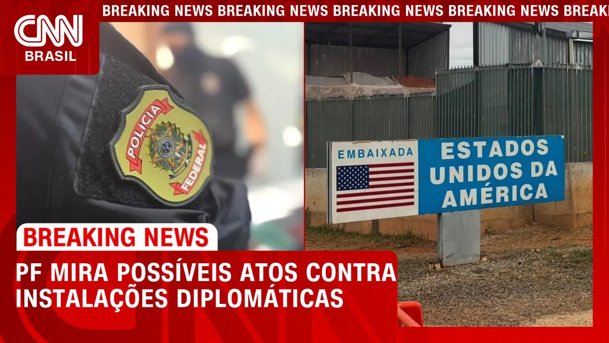 PF cumpriu 2 mandados por suposto plano contra embaixada e consulados dos EUA, em SP e no entorno de Brasília, com inteligência estrangeira. A própria nota: nada que confirme o risco, ninguém ligado a organização criminosa. 👀
