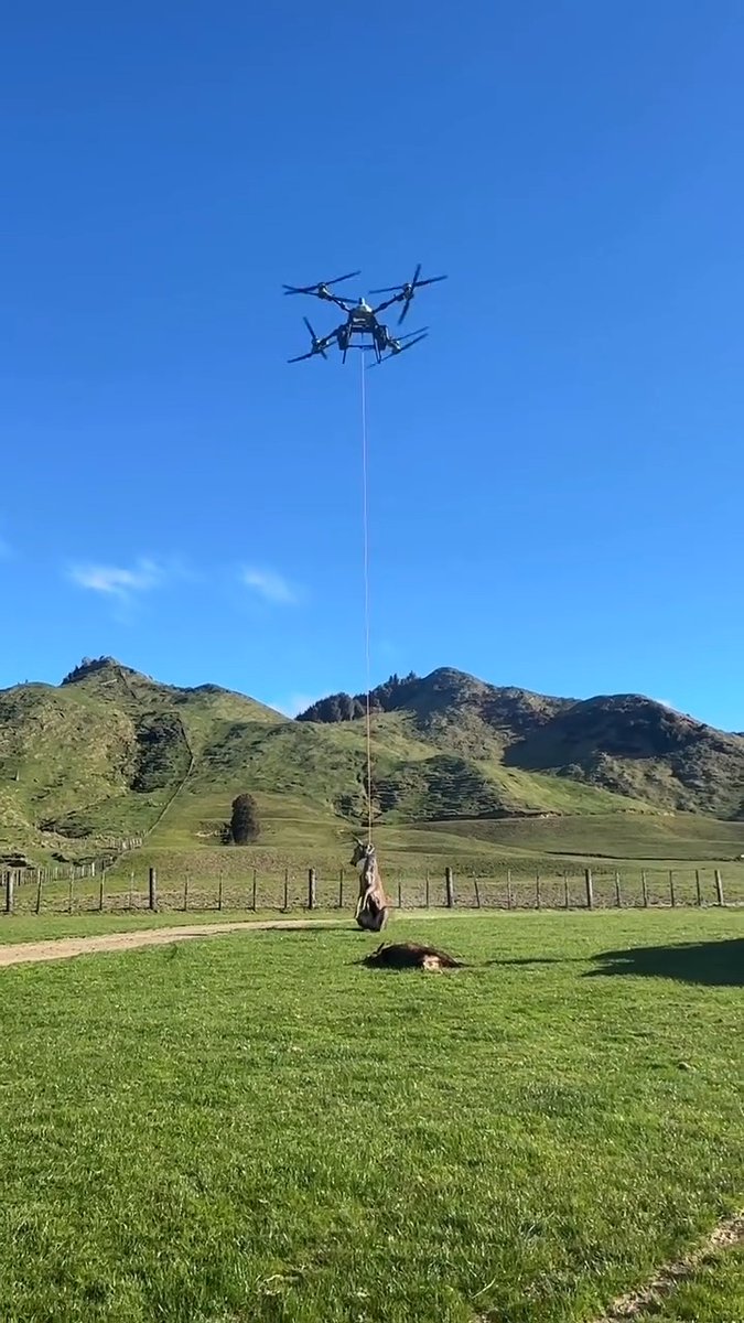 This sure makes it easier on the back! If you had access to a drone for recovery would you use it? 📸@bb_pests_ltd #FindYourAdventure #outdoors #hunting #deer #drone