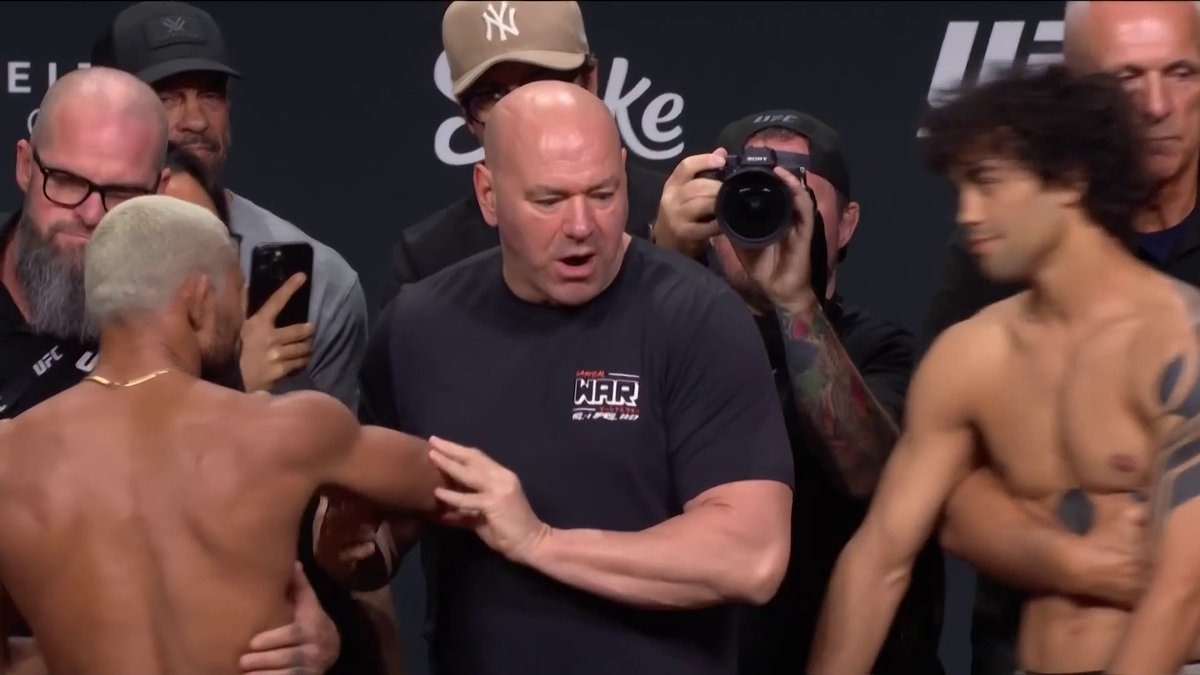 C'est TENDU entre Deiveson Figueiredo et Payton Talbott 😳 À demain ⏳ #UFC332