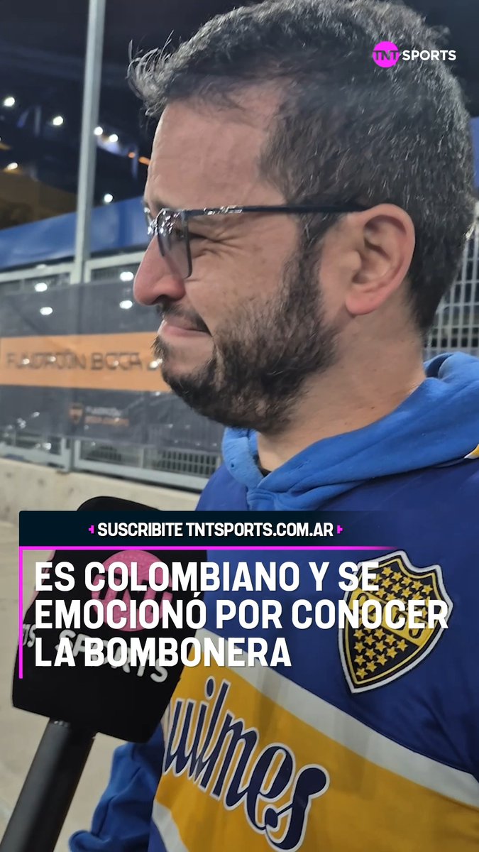 "ES MI PRIMERA VEZ" 🥹🇨🇴 La emoción de este hincha de BOCA colombiano que es socio internacional y conocerá la Bombonera ante Unión. Lo lindo del fútbol ❤️