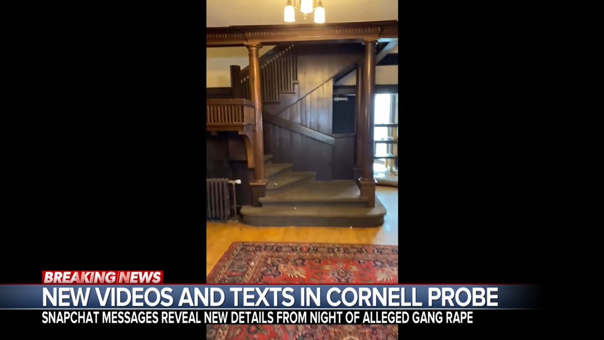 ABC News has obtained new video inside the Chi Phi fraternity house showing the room where Jane Doe alleges she was gang raped. Aaron Katersky reports on more Snapchat messages shared among fraternity brothers during the alleged gang rape.