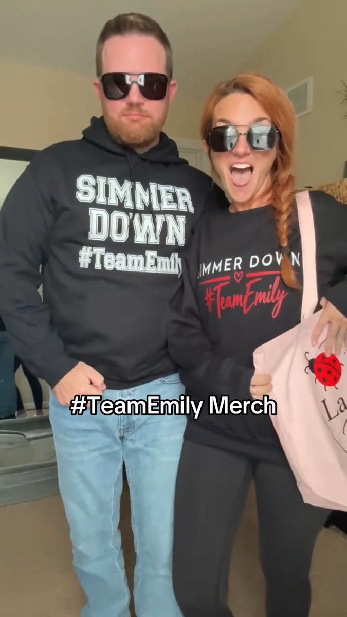 Get your Team Emily Merch with the new easy to use website, link in the comments below. Our portion of the proceeds will go to a local charity. Feel free to leave your suggestions in the comments. #teamemily #doublelivesofsuburbanwives #couplesgoals #couplescomedy