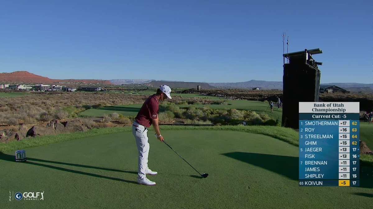 SEE YOU THIS WEEKEND! Standing on 18 tee, Jackson Koivun needed a birdie to make the cut at the Bank of Utah Championship. Step up......! Every shot from his final hole ⬇️