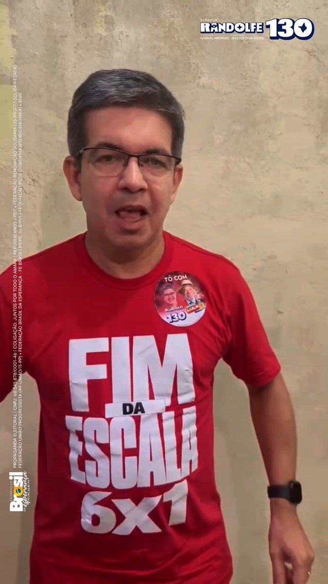 O fim da escala 6x1 está próximo! A pauta será votada na próxima terça-feira no Senado e tenho certeza que sairemos com a vitória!
