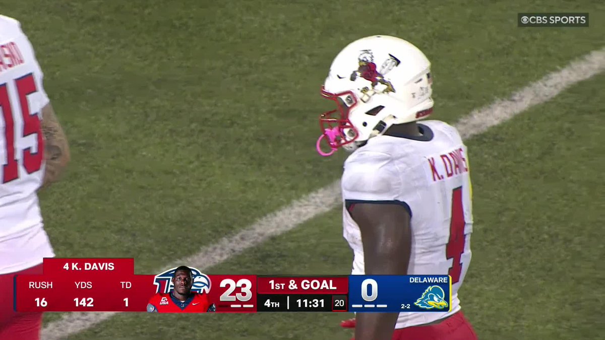 Week 5 Performance RB Kam Davis - Liberty • 147 Rushing yards 2 TDs • 8.6 ypc