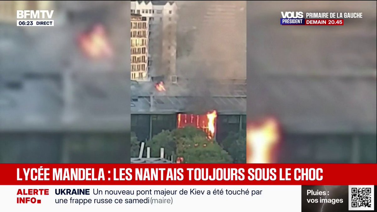 Incendie du lycée Mandela à Nantes: l'établissement restera fermé jusqu'aux vacances de la Toussaint