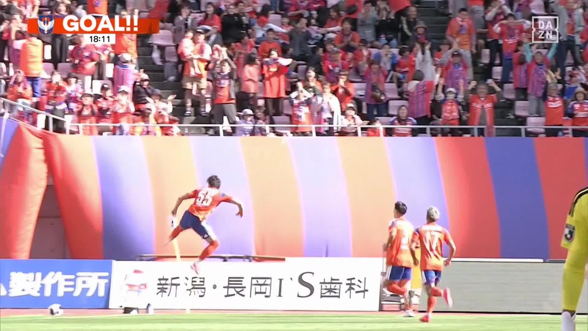 新潟のエースが今日も止まらない! マテウス モラエスのヘディングシュートは 吸い込まれるようにゴールへ! 🏆 明治安田J2リーグ第9節 🆚新潟×徳島 #Jリーグ #だったらDAZN