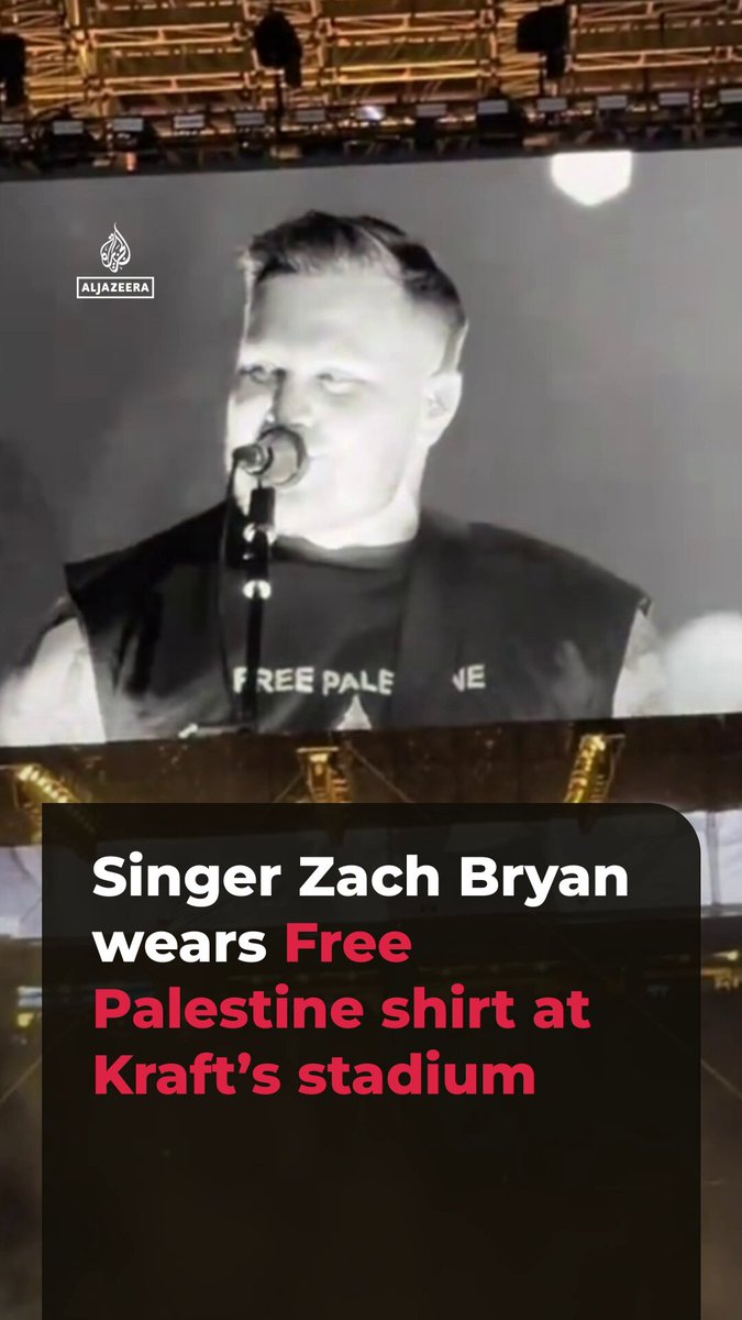 US country music star Zach Bryan wore a 'Free Palestine' shirt while performing at Gillette Stadium, owned by US businessman Robert Kraft. The pro-Israel billionaire recently prevented Macklemore from performing there on Ed Sheeran’s tour over his pro-Palestine remarks.