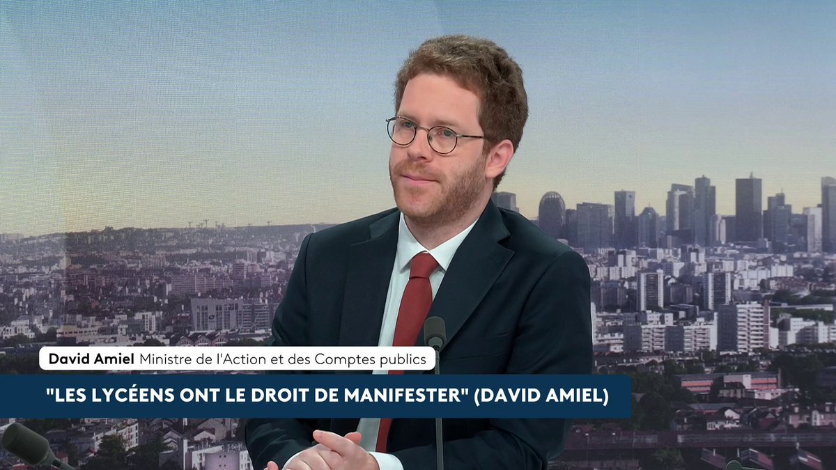 “Dans le budget que nous présentons, hors Défense, le budget qui augmente le plus, c’est celui de l’Éducation nationale“, déclare David Amiel, ministre de l’Action et des Comptes publics, alors que la mobilisation des lycéens prend de l’ampleur. #canal16