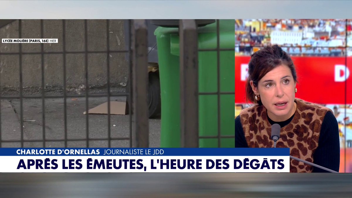 Charlotte d'Ornellas, journaliste au JDD, sur les propos d'Édouard Geffray concernant le blocus des lycées : «Il n'est pas responsable de prendre au sérieux les revendications tant que le chaos est là», dans #HDProsWE Toute l'info est à retrouver sur