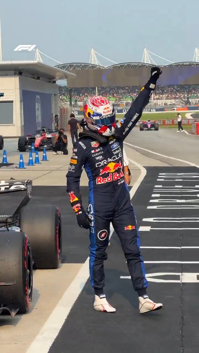 Punching the air with delight 💪 #F1 #BahrainGP Oracle Red Bull Racing