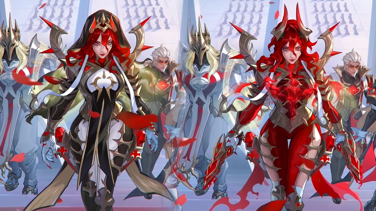 New #Overwatch Season 5 'Holy Hymn of Evil' Skin Trailer ๐น๐ Bilibili has revealed the theme Trailer art for the new skins for Shion, D.Mon, Kiriko, Reaper, and Emre that will be released in Season 5 โจ Shionis an Evolution Skin, and it is a China-exclusive skin ๐จ๐ณ