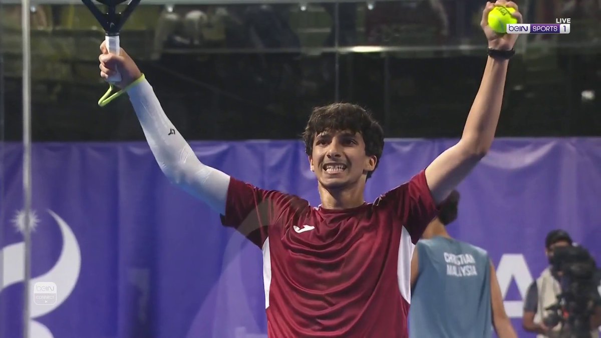 🇶🇦🎾 نقطة رائعة وروح قتالية عالية من الثنائي القطري.. وسماش مميز يحسم التبادل! 🔥💪 #دورة_الألعاب_الآسيوية