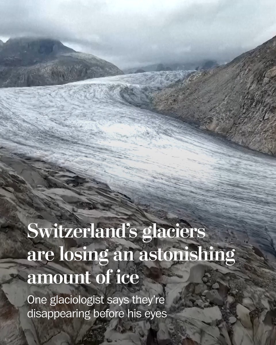 Switzerland’s iconic glaciers lost an enormous amount of ice in 2026, a new report shows, signaling an ongoing rapid meltdown driven by climate change that has astonished scientists. About 20 percent of glacial ice in Switzerland has vanished since 2021.