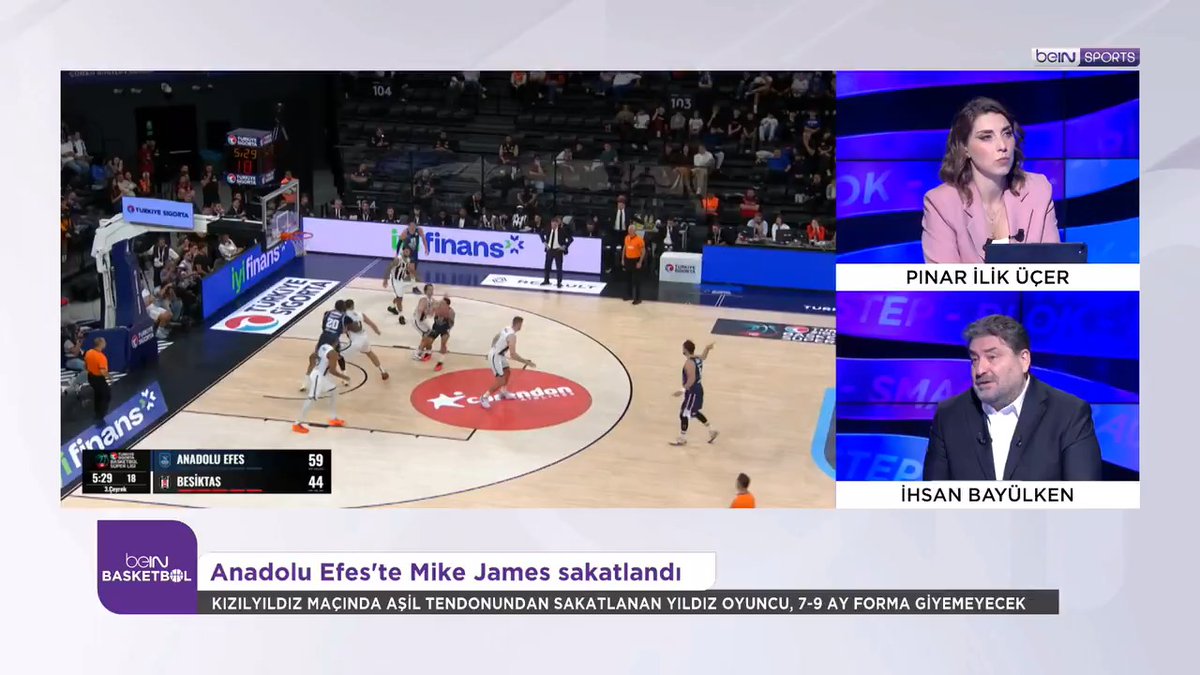📌 Mike James'in yaşadığı sakatlık 🗣️ Pınar İlik Üçer ve İhsan Bayülken'in değerlendirmeleri. #beINBASKETBOL