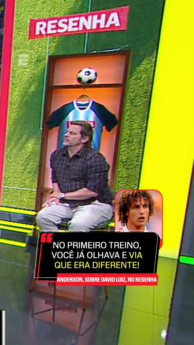 Anderson viu de perto o começo de David Luiz no Benfica! 🇧🇷🇵🇹 No Resenha, o ex-zagueiro contou como o defensor chamou a atenção logo no primeiro treino. Assista ao Resenha pela ESPN no Plano Premium do #DisneyPlus. #FutebolNaESPN #ResenhaESPN