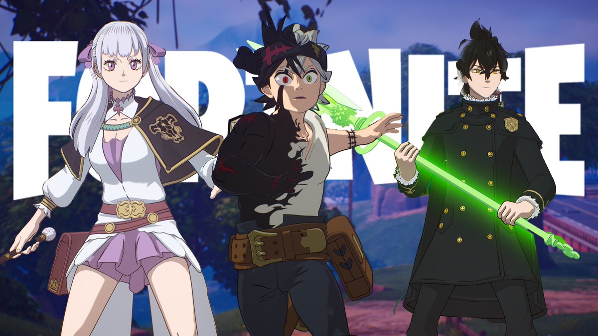 Fortnite Black Clover Cosmetics Showcase, available tonight! #SponsoredByEpic