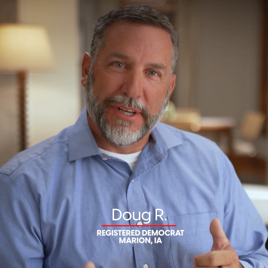 “I’ve been a Democrat my entire life, and I’m supporting Ashley Hinson.” — Doug I’ll work with anyone — Republican or Democrat — to deliver results for Iowa because that’s what Iowans expect and deserve.