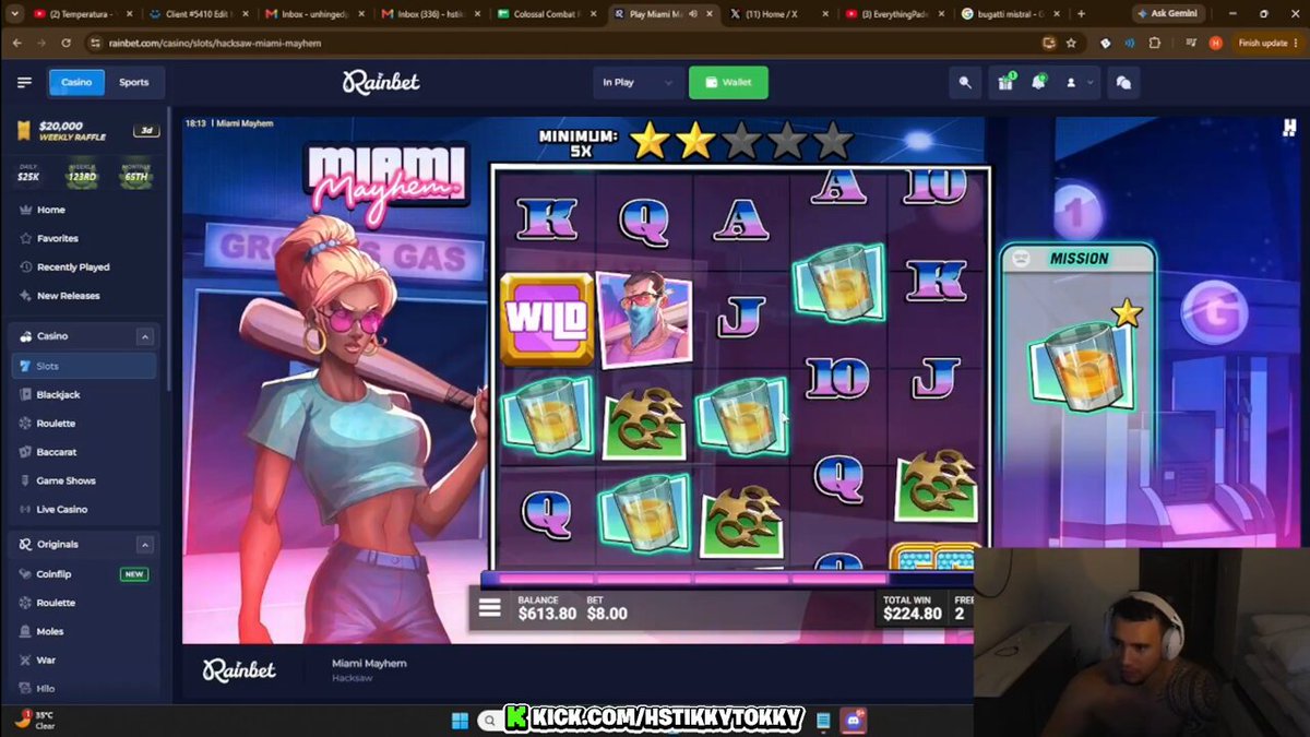 Streamer HSTikkyTokky couldn’t stop screaming after winning $67k on Rainbet😭🔥