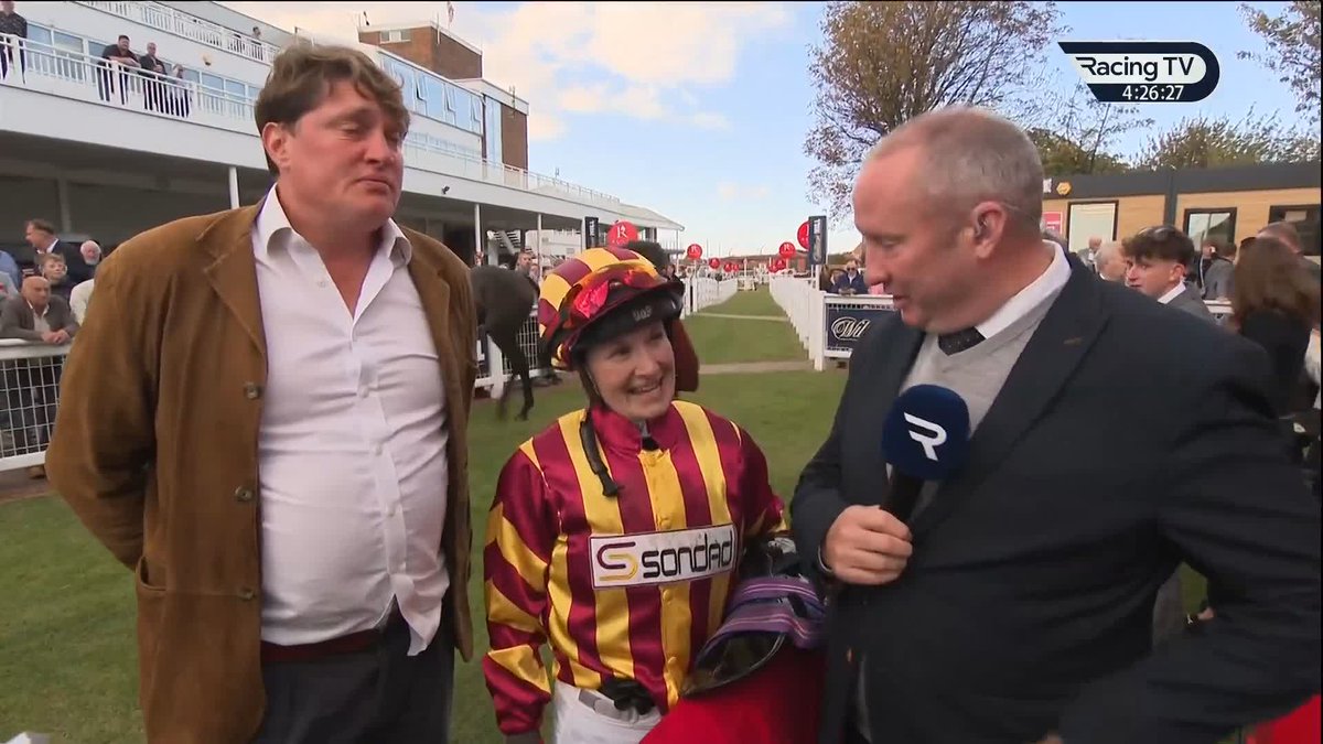 Brilliant stuff with David Easterby and Joanna Mason after memorable Listed success with the wonderful Sondad at Redcar Racecourse 👏 Michael & David Easterby Racing Niall Hannity