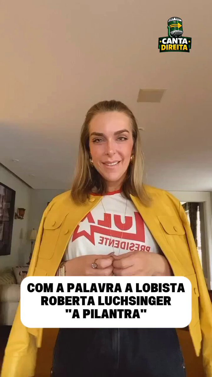 VOTO CONSCIENTE | Volta a circular nas redes vídeo da lobista e muy amiga de Lulinha, Roberta Luchsinger, pedindo voto pro "painho" deles.