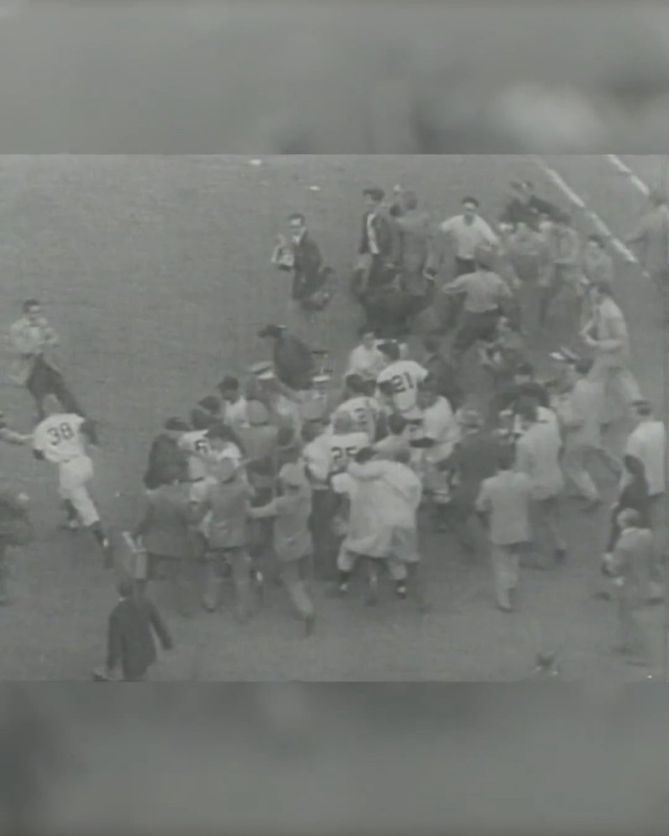 “THE GIANTS WIN THE PENNANT! THE GIANTS WIN THE PENNANT!” 75 years ago today, Bobby Thomson hit what might be the most famous home run in baseball history. In August 1951, the New York Giants trailed the Brooklyn Dodgers by 13 games in the National League standings. Over the final seven weeks of the season, the Giants roared back by going 37-7 to tie the Dodgers for first place and force a three-game playoff for a trip to the World Series. The Giants won the first game 3-1, with Thomson hitting a two-run home run off Dodgers starter Ralph Branca. The Dodgers blew out the Giants 10-0 in the second game. The deciding third game was played on Oct. 3, 1951. It featured seven Hall of Famers, including Jackie Robinson and Wilie Mays. Bottom of the ninth, two men on and one out, Branca was brought in from the bullpen to again face Thomson. Thomson hit a walk-off three-run homer that came to be known as “The Shot Heard ‘Round The World.” Sound up for Russ Hodges and the most famous call in baseball broadcasting history.