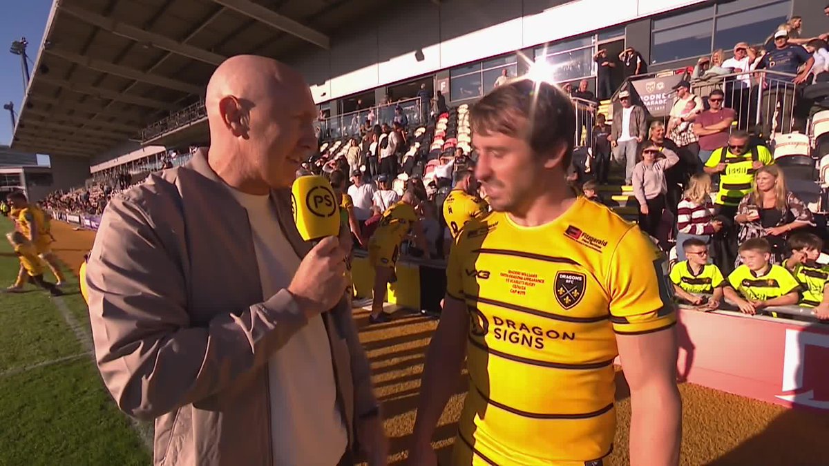 🐉 Tom Shanklin chats with Dragons RFC 🐉's Rhodri Williams following victory at home "There's loads to work on, but that's the exciting part" 🗣️