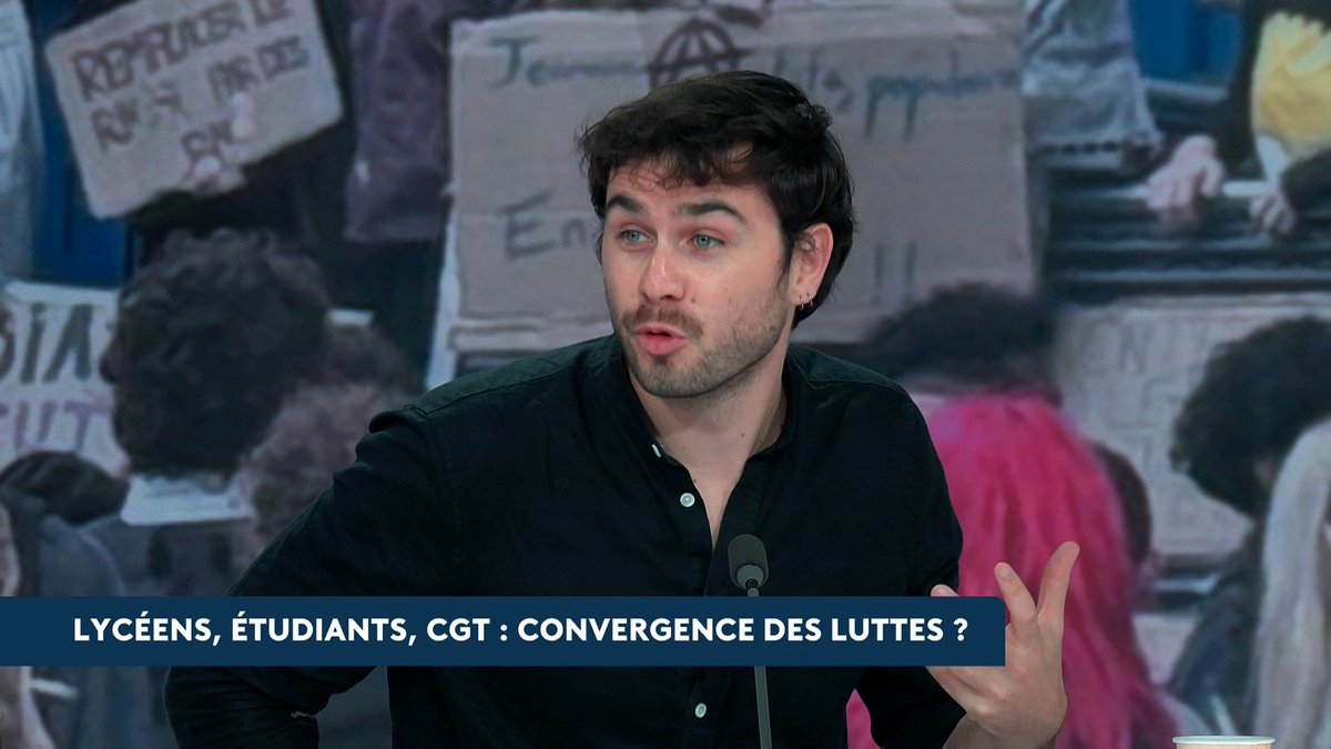 🔴 Mobilisation lycéenne : "Il n’y a pas que des images de casse et de débordements", souligne Noé Girardot-Champsaur, spécialiste des mouvements sociaux. Il évoque aussi "beaucoup d’images de joie et de collectif, de solidarité". #AvantLe20h #Canal16