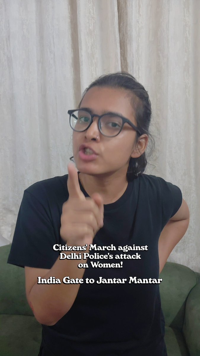 Tomorrow 3 PM Citizens' March India Gate to Jantar Mantar 4 PM, Sunday, 4th October 2026 From Streets to Protests, Women Are NOT SAFE! Delhi Police's assault against women protestors, journalists will not be tolerated! In the spirit of women taking back the streets: Rise against Delhi Police! Rise against anti-women SIR! Rise for freedom! Rise against Gyanesh Kumar! Jantar Mantar 2.0!
