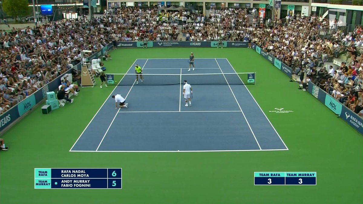 Nadal hits Murray with the volley to win the Rafa Nadal Academy Slam 🤣👏
