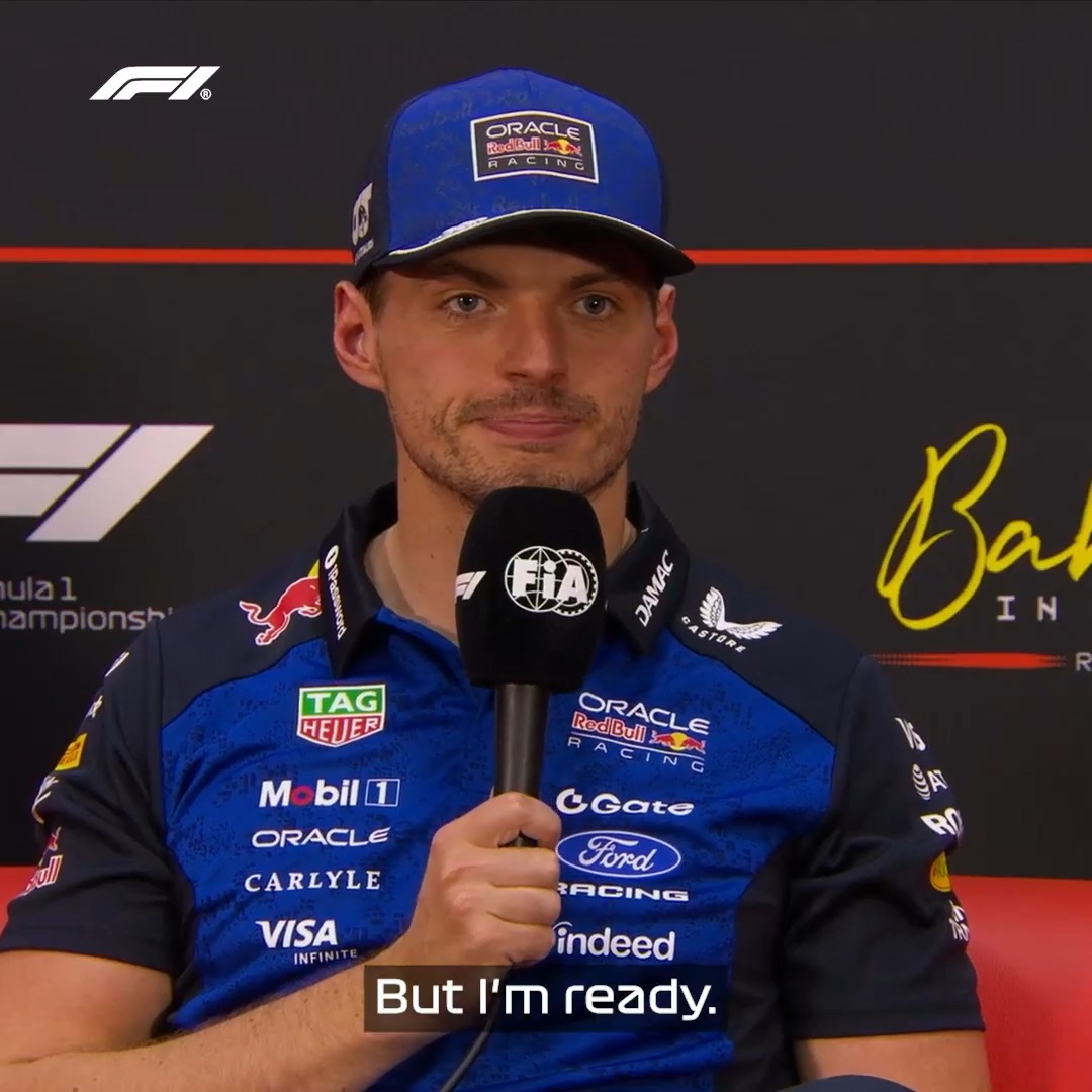 Max is ready for anything, and anyone 👊 #F1 #BahrainGP Oracle Red Bull Racing