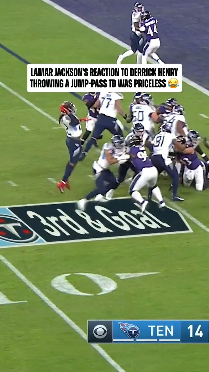 Didn't see that one coming 😭 TENvsBAL – Sunday 1:00pm ET on CBS/Paramount+ Stream on NFL+