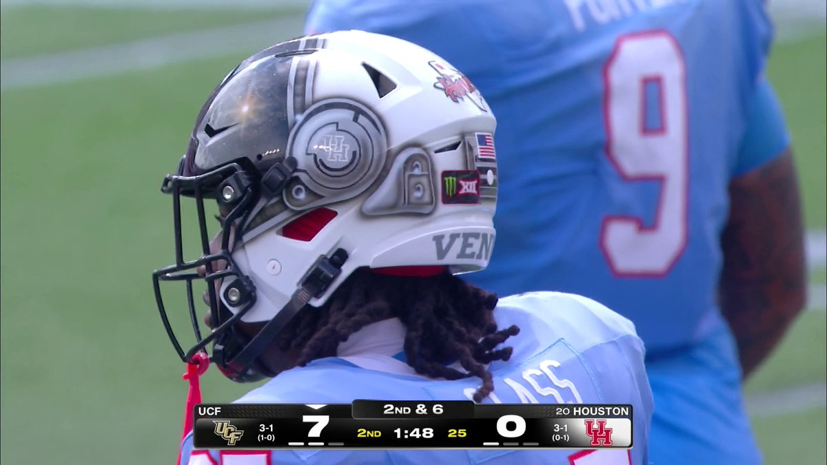Houston is rocking the galaxy helmets in the battle of Space U and Space City 🚀