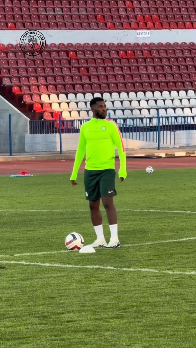 Kelechi Iheanacho, Nijerya Milli Takımı antrenmanında.