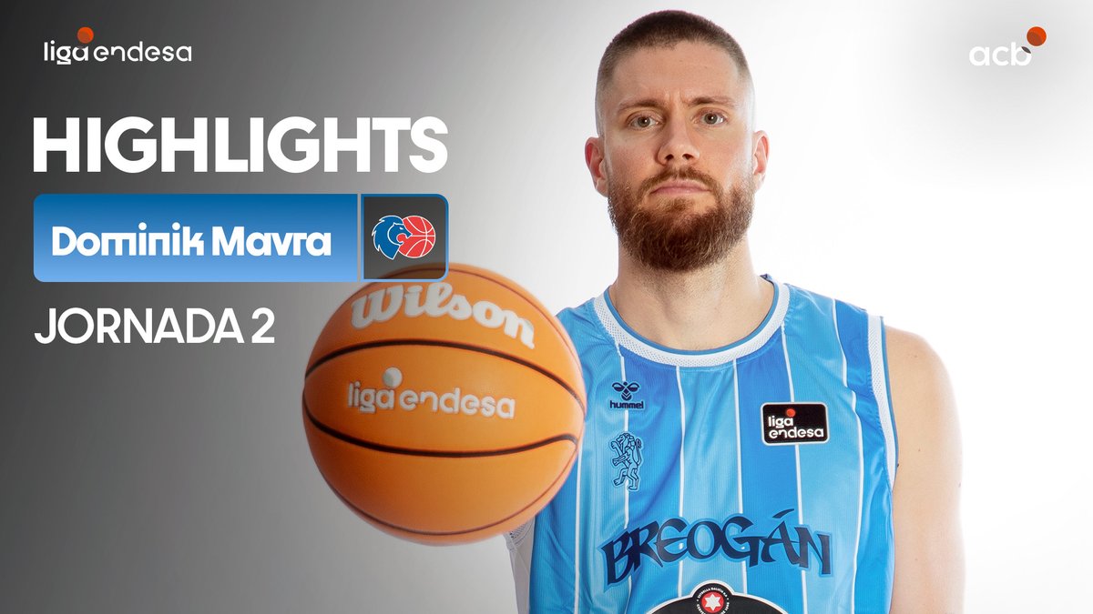 La primera parte de Dominik Mavra ha sido 𝙚𝙨𝙥𝙚𝙘𝙩𝙖𝙘𝙪𝙡𝙖𝙧 💥 ¡1⃣5⃣ puntos, 8⃣ asistencias y 2⃣8⃣ de valoración! Se viene partidazo del croata donde podría romper récords del Río Río Breogán 🔝 · Está a 4 asistencias de romper el tope (12) · Le quedan 26 créditos de valoración para superarlo (54) 📺 DAZN España | #LigaEndesa | Dominik Mavra